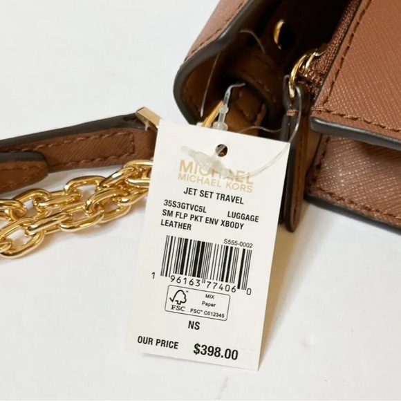 MICHAEL KORS JET SET TRAVEL FLAP POCKET ENVELOPE CROSSBODY BAG - Picture 10 of 10